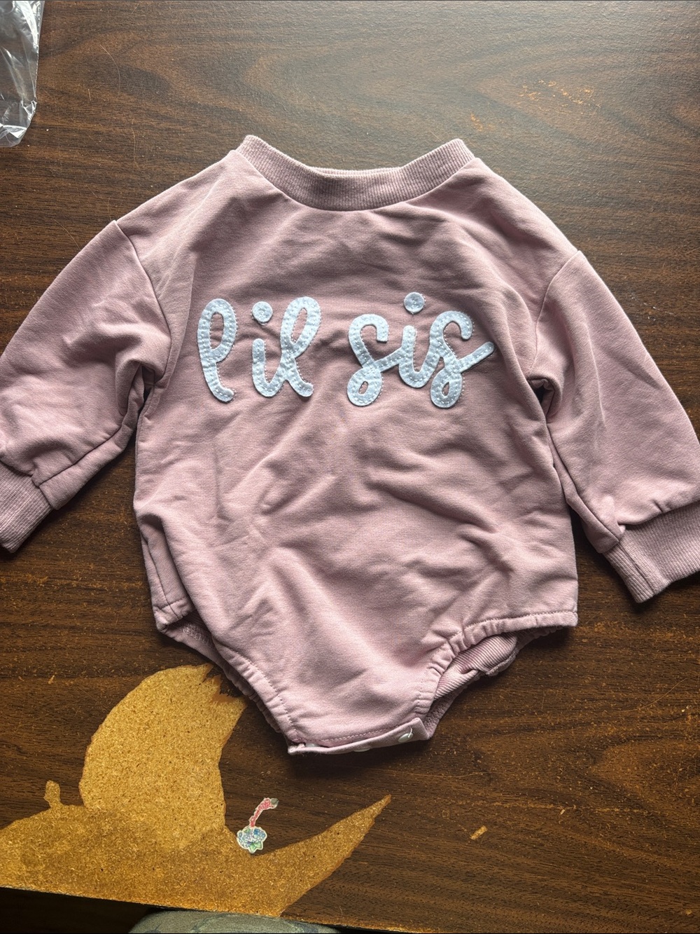 524 - Lil Sis Mauve Pink One-Piece Bodysuit